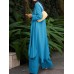 Solid Pocket Button Lapel Long Sleeve Two Pieces Set Women